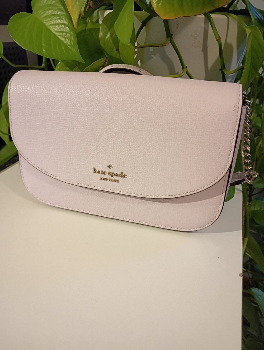 kate spade Pale Pink Leather Crossbody with Gold Hardware